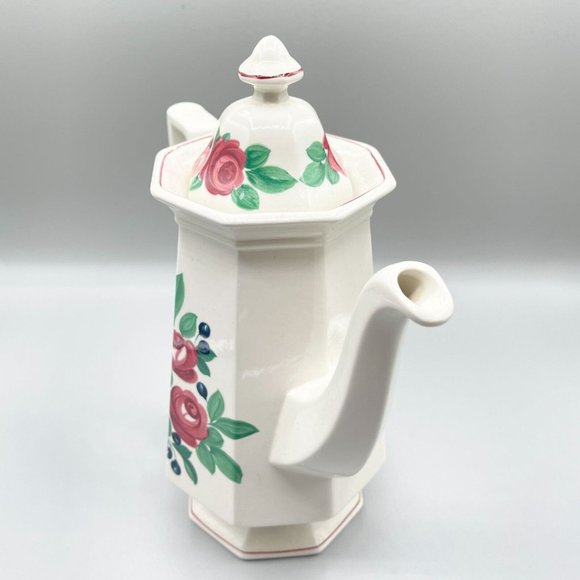 Adams Bridgwater English Ironstone Coffee Pot with Lid from England 9.5 x 8.5 - Picture 12 of 14